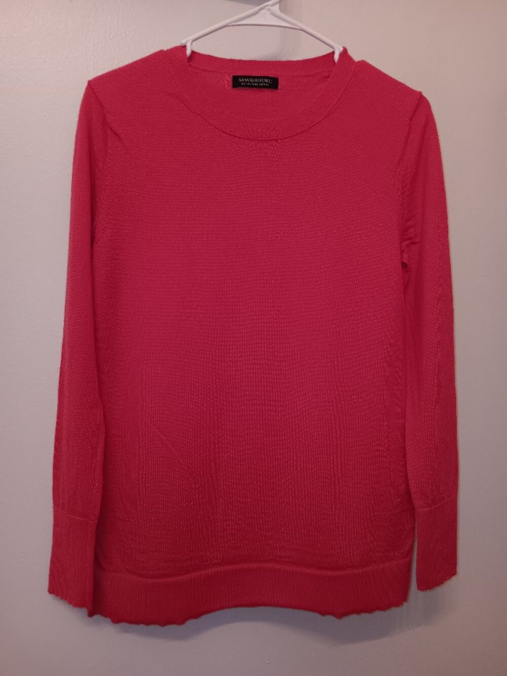 Banana Republic 100% Extra Fine Merino Wool Crewneck Sweater Pink S
